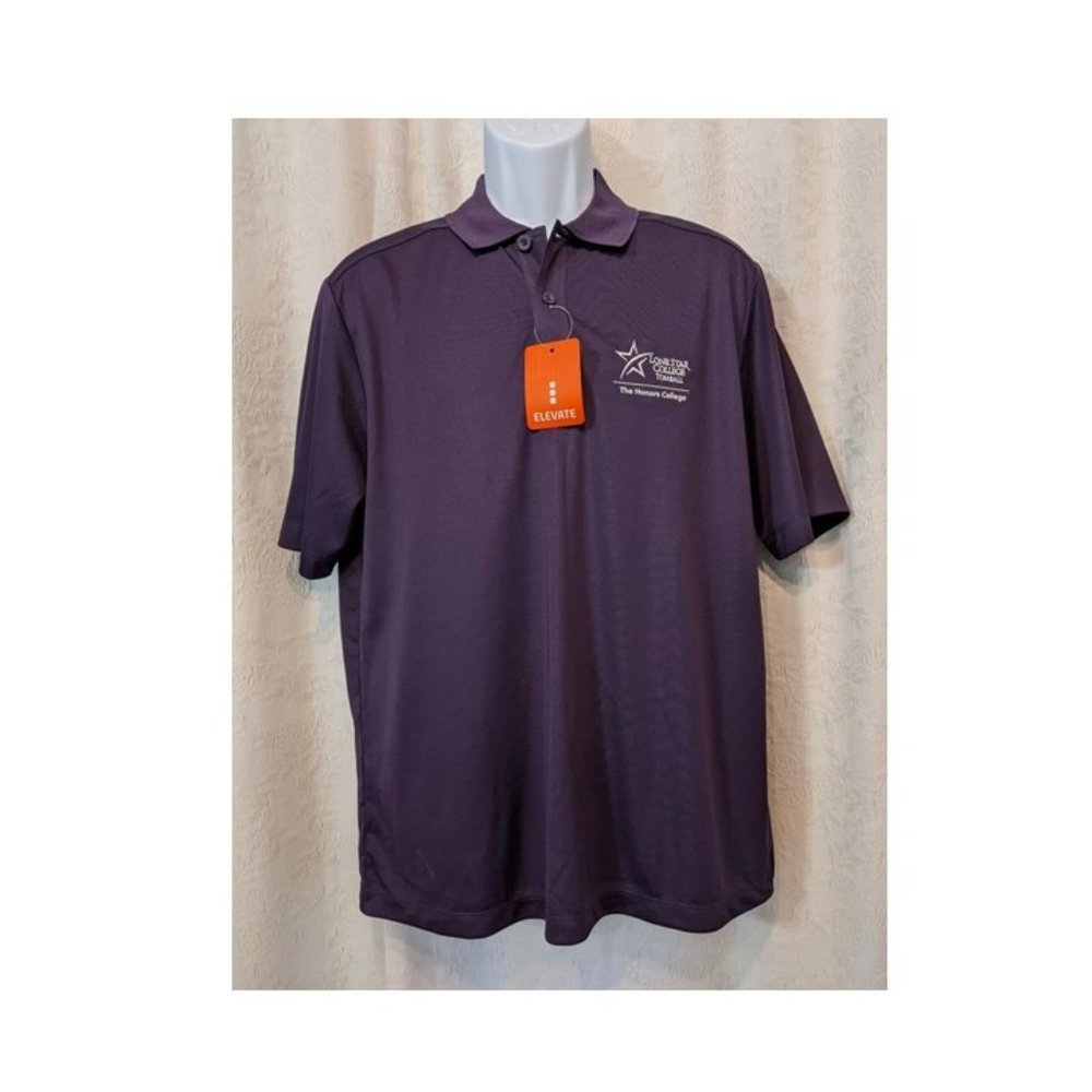 ELEVATE Purple Polo Golf Shirt Lone Star College